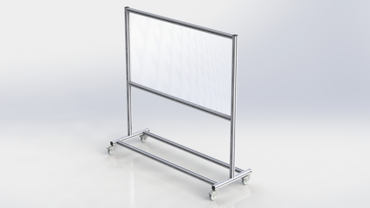 Mobile plexiglass protective board